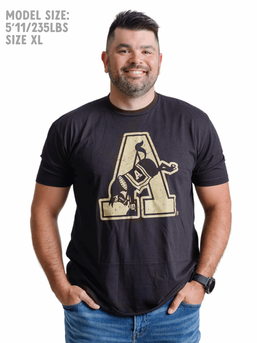 Army West Point Kicking Mule Black Short Sleeve T-shirt