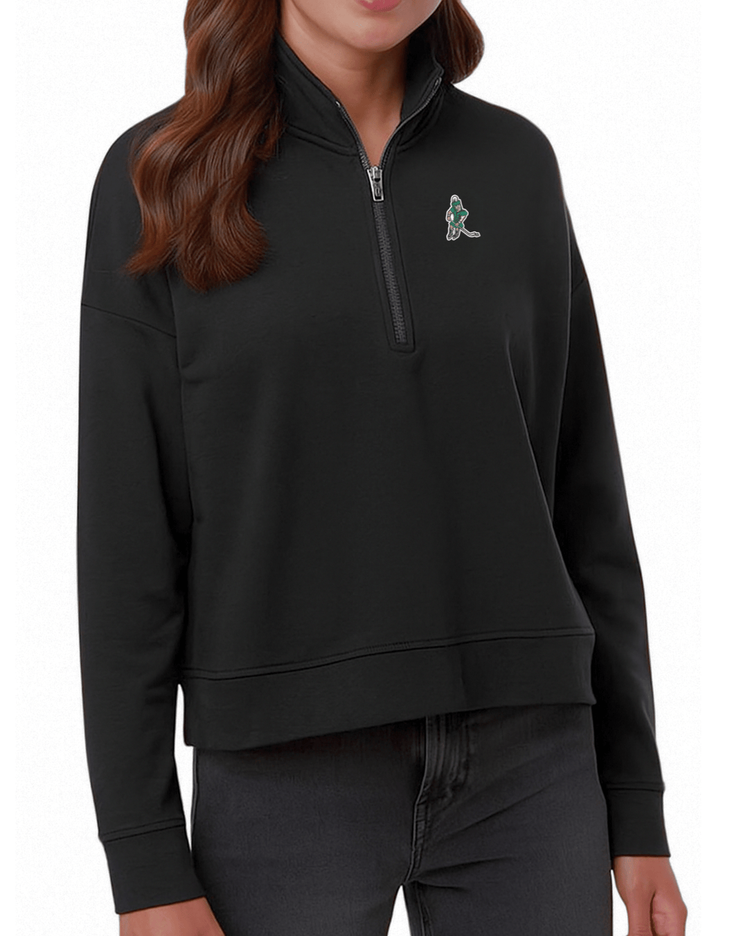 Women's Michigan State Perform Quarter Zip - Black