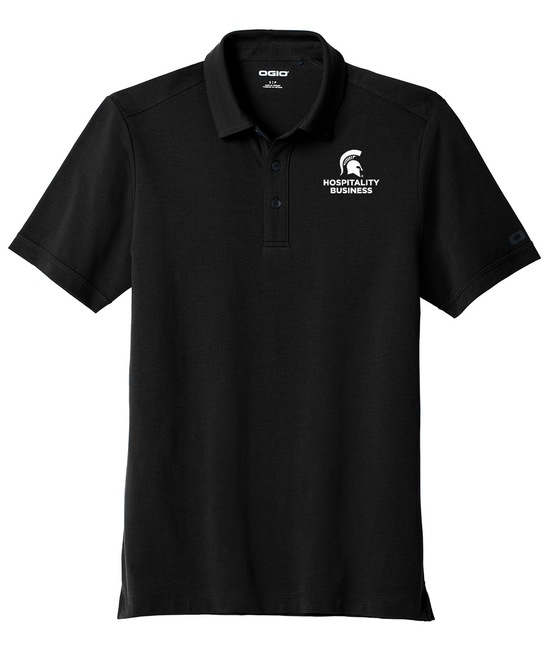 Black Michigan State Hospitality Business button up polo.
