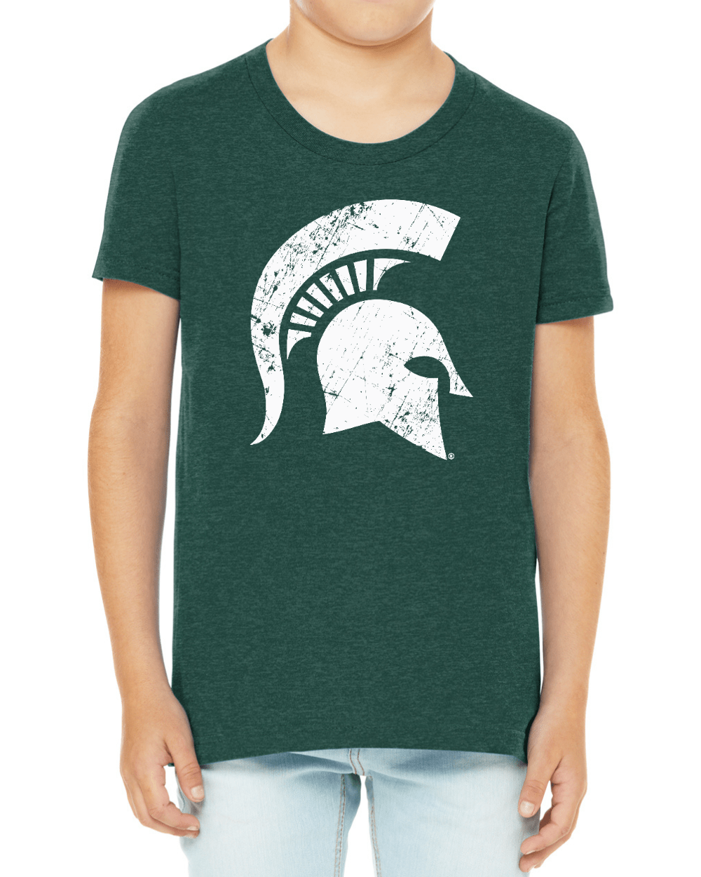 Michigan State Sparty Head Youth Green T-shirt