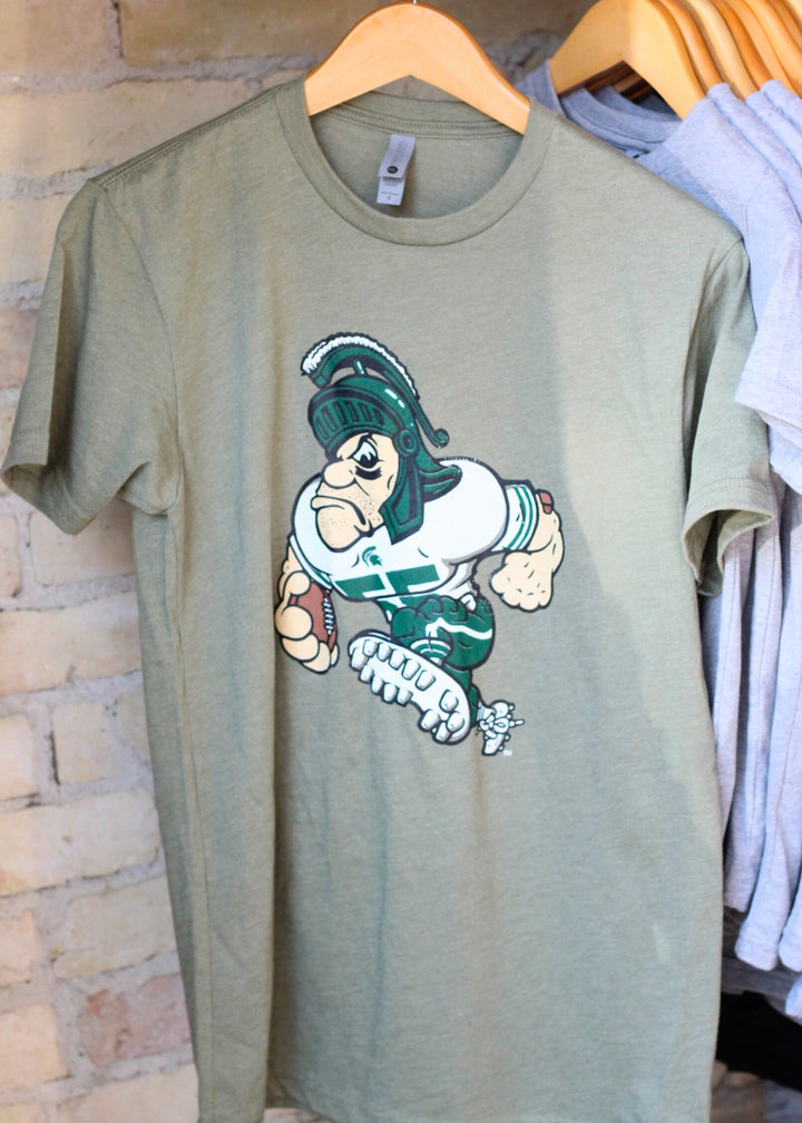 Michigan State Football Gruff Sparty Green Unisex T-Shirt