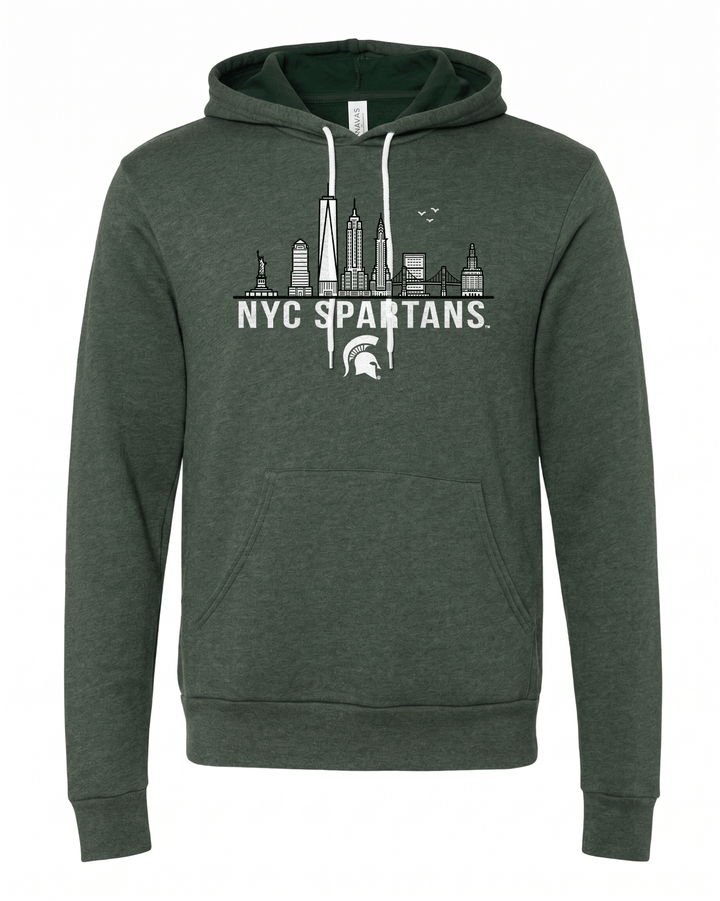NYC Spartans Skyline Michigan State Hoodie