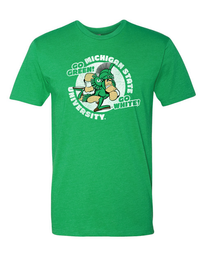 Charging Sparty Michigan State University Vintage Designed T-Shirt