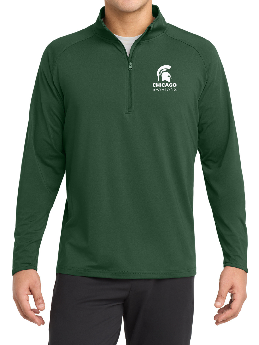 MSU Chicago Spartans Green Performance Quarter-zip