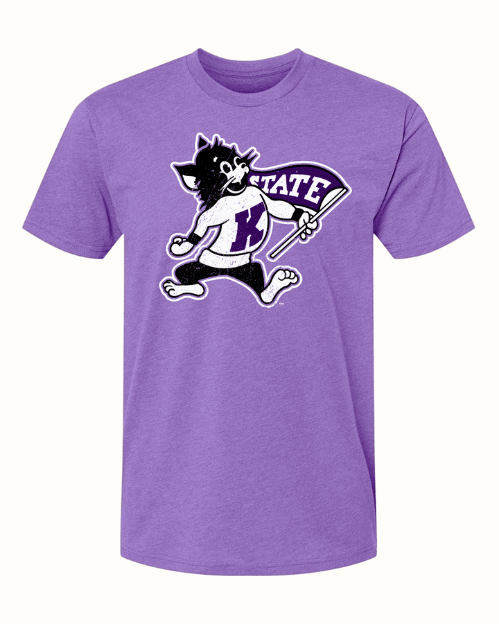 Pink Kansas State University t-shirt.