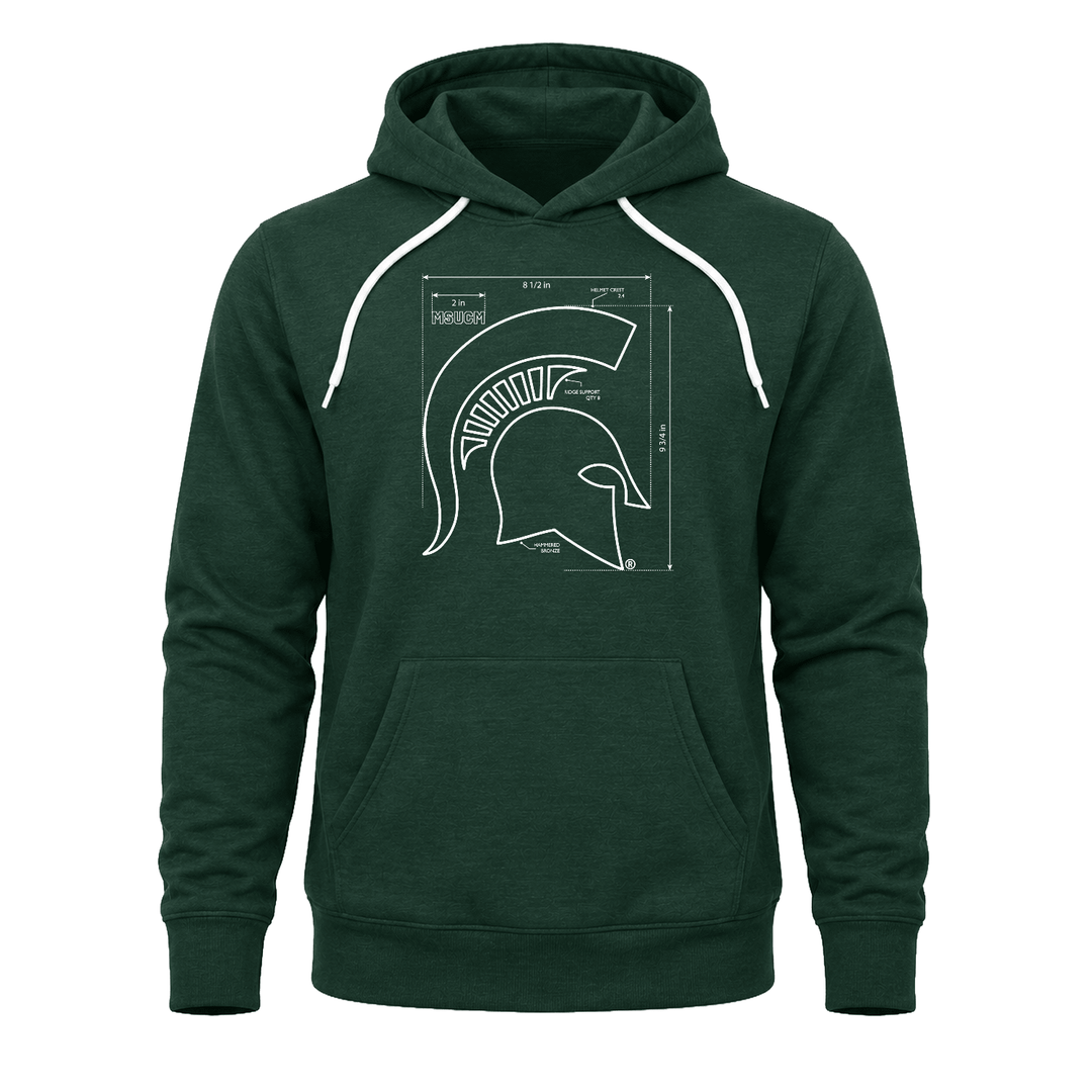 Spartan Helmet Blueprint Hoodie