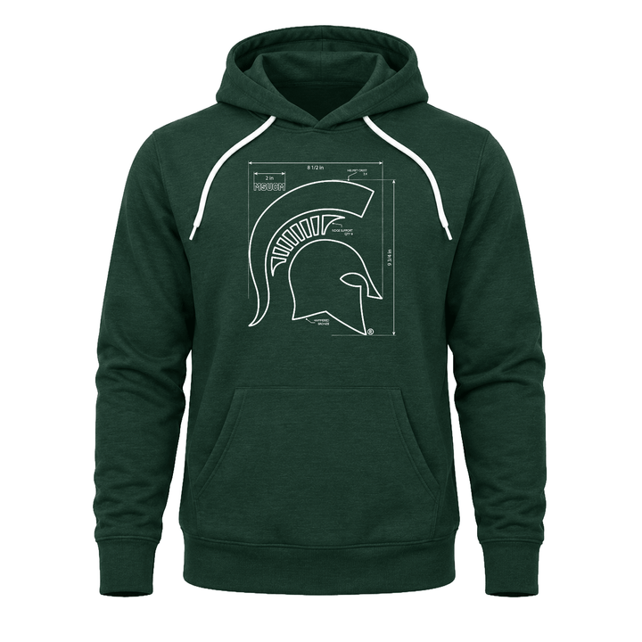 Spartan Helmet Blueprint Hoodie