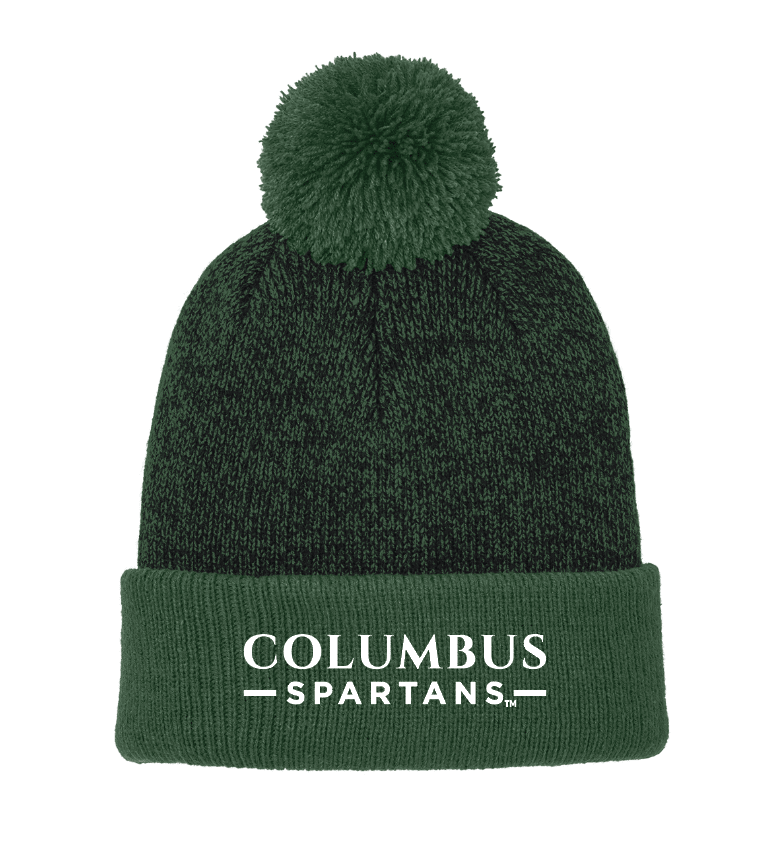 Green Michigan State Columbus Spartans winter beanie hat. 