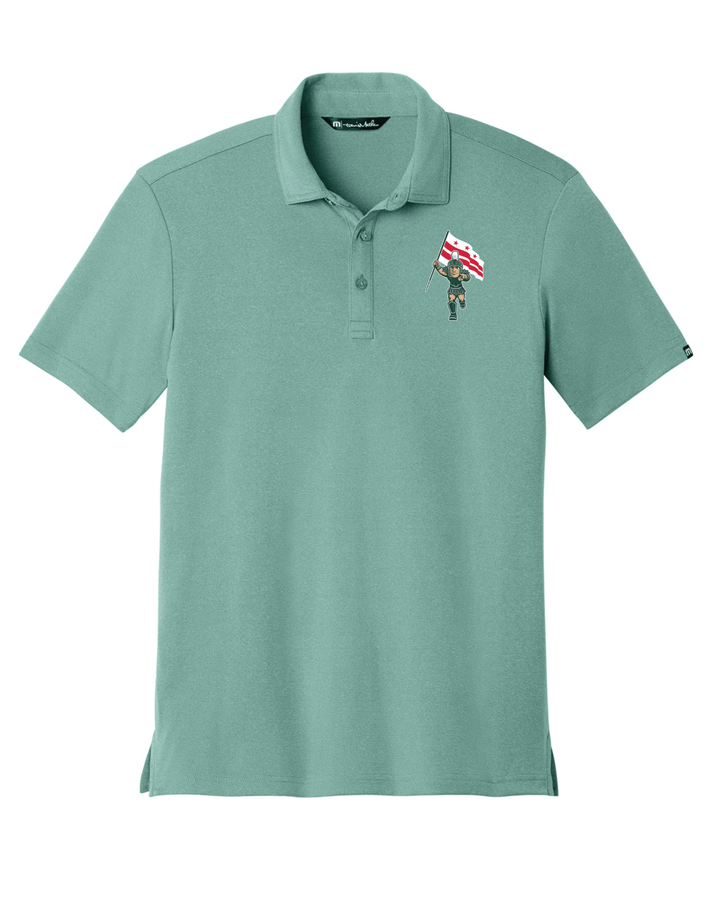 Mint green Michigan State D.C. Spartans button up polo shirt.