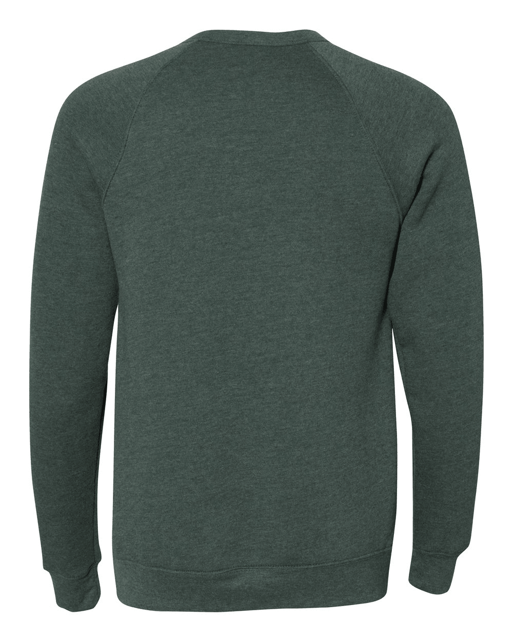 Backside of green Michigan State crewneck sweatshirt.