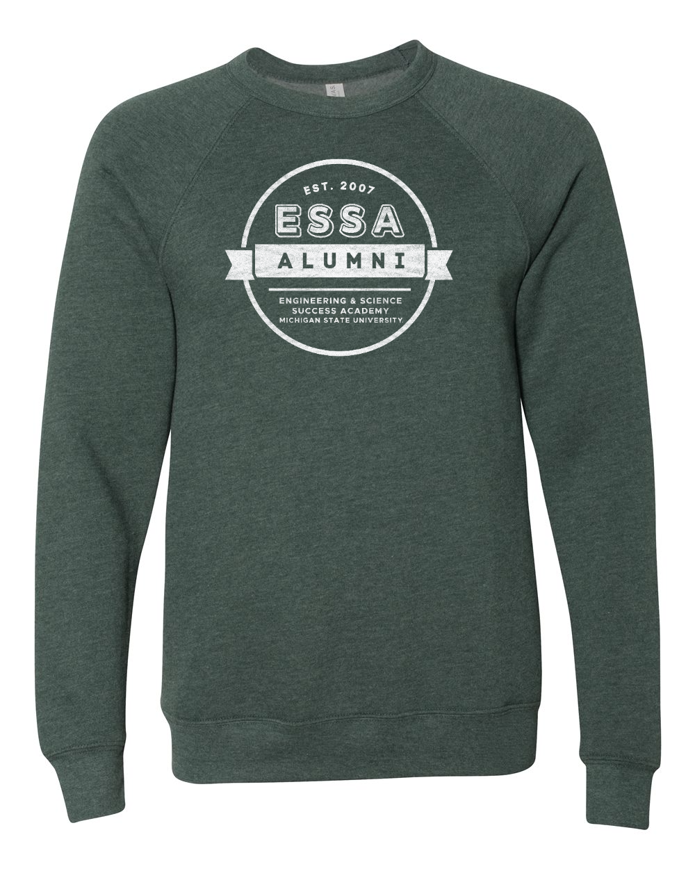 Green Michigan State ESSA Alumni crewneck. 