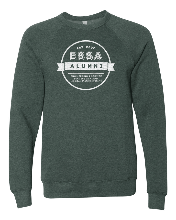Green Michigan State ESSA Alumni crewneck. 