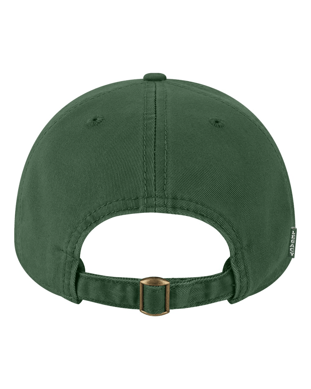 Backside of green Michigan State hat.