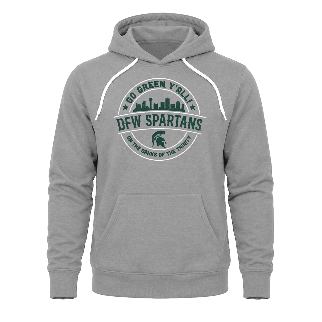 Grey Michigan State Dallas-Fort Worth Spartans hoodie.