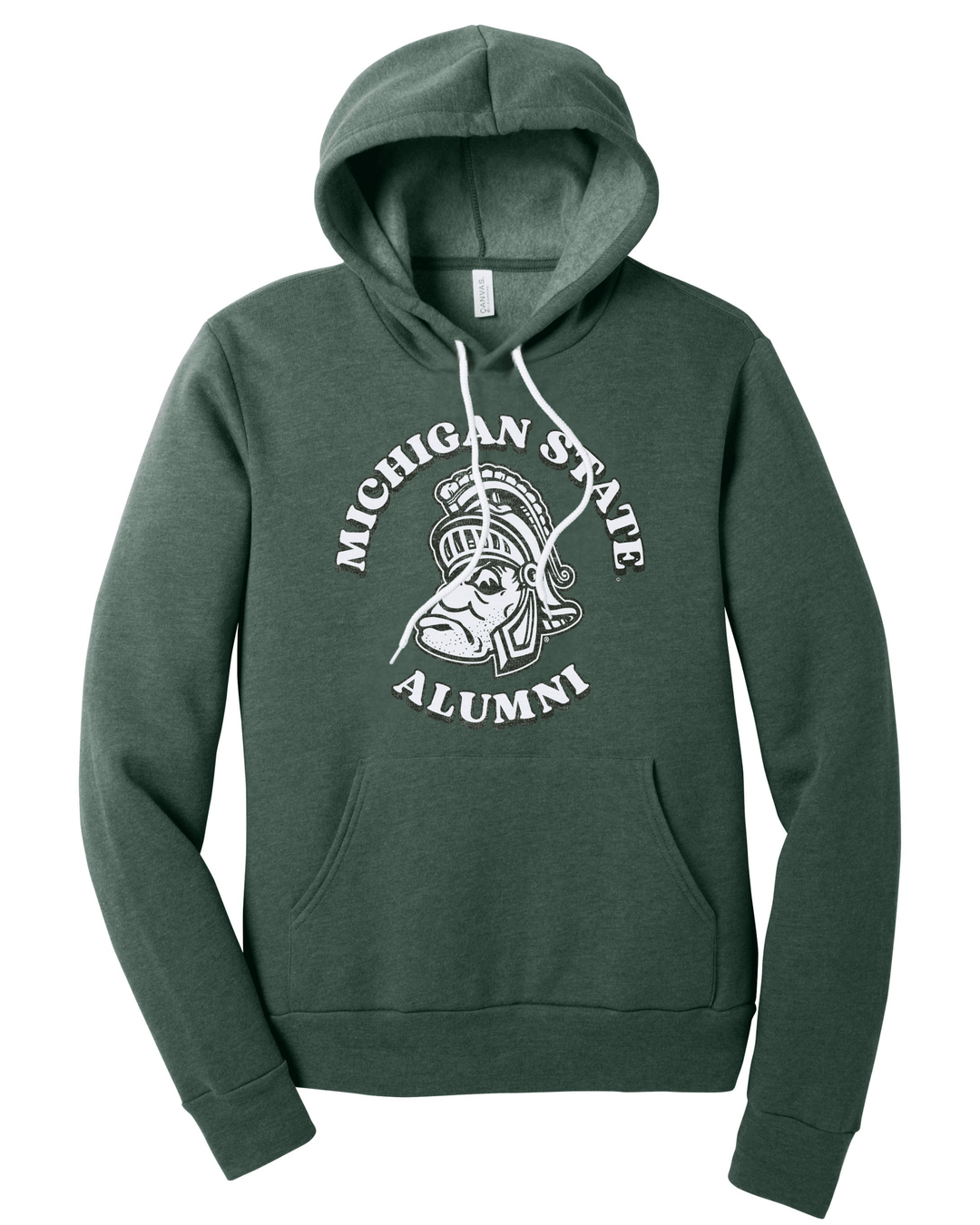 Forest Green Michigan State Alumni hoodie.
