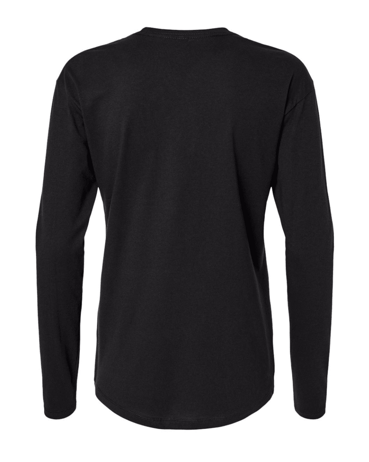 Backside of black long sleeve Michigan State shirt.