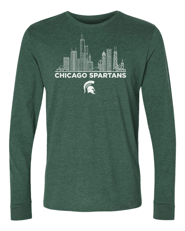 Green Michigan State Chicago Spartans long sleeve shirt.