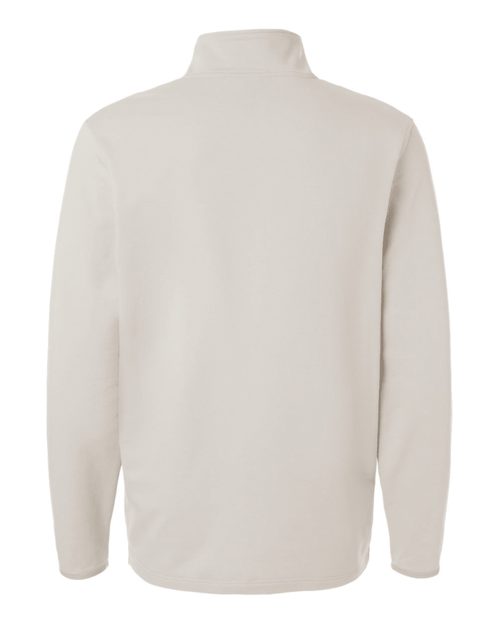 Backside of cream colored Michigan State Columbus Spartans quarter-zip pullover.