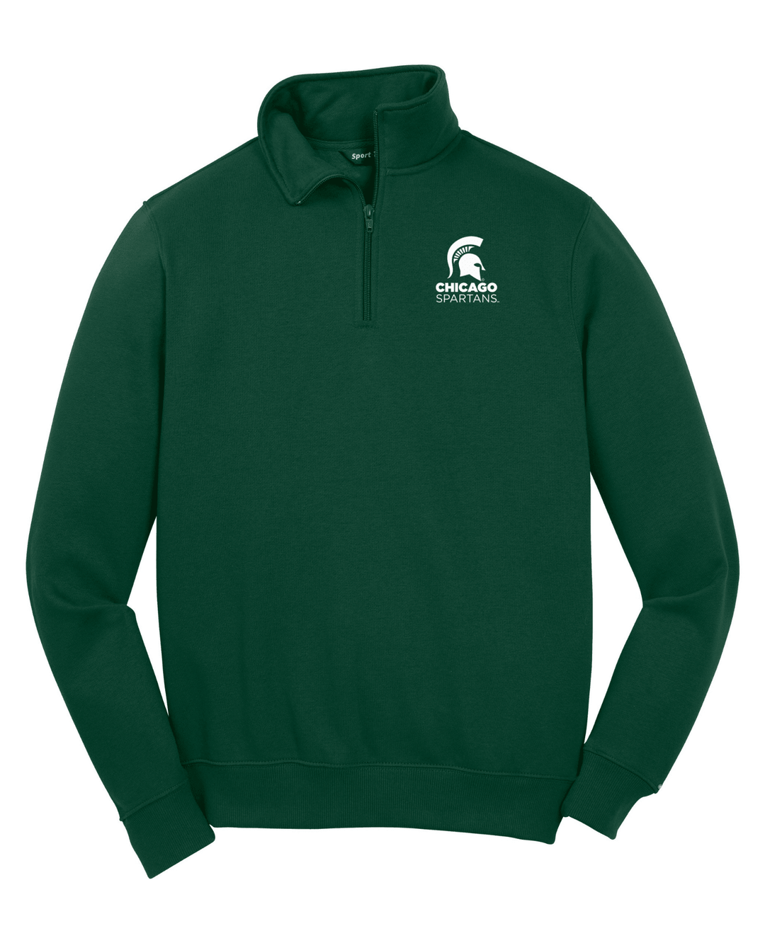 Green Michigan State Chicago Spartans heavyweight quarter-zip.