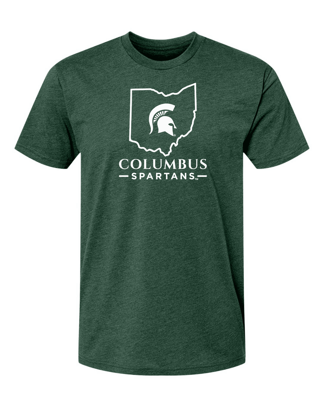 Green Michigan State Columbus Spartans shirt.