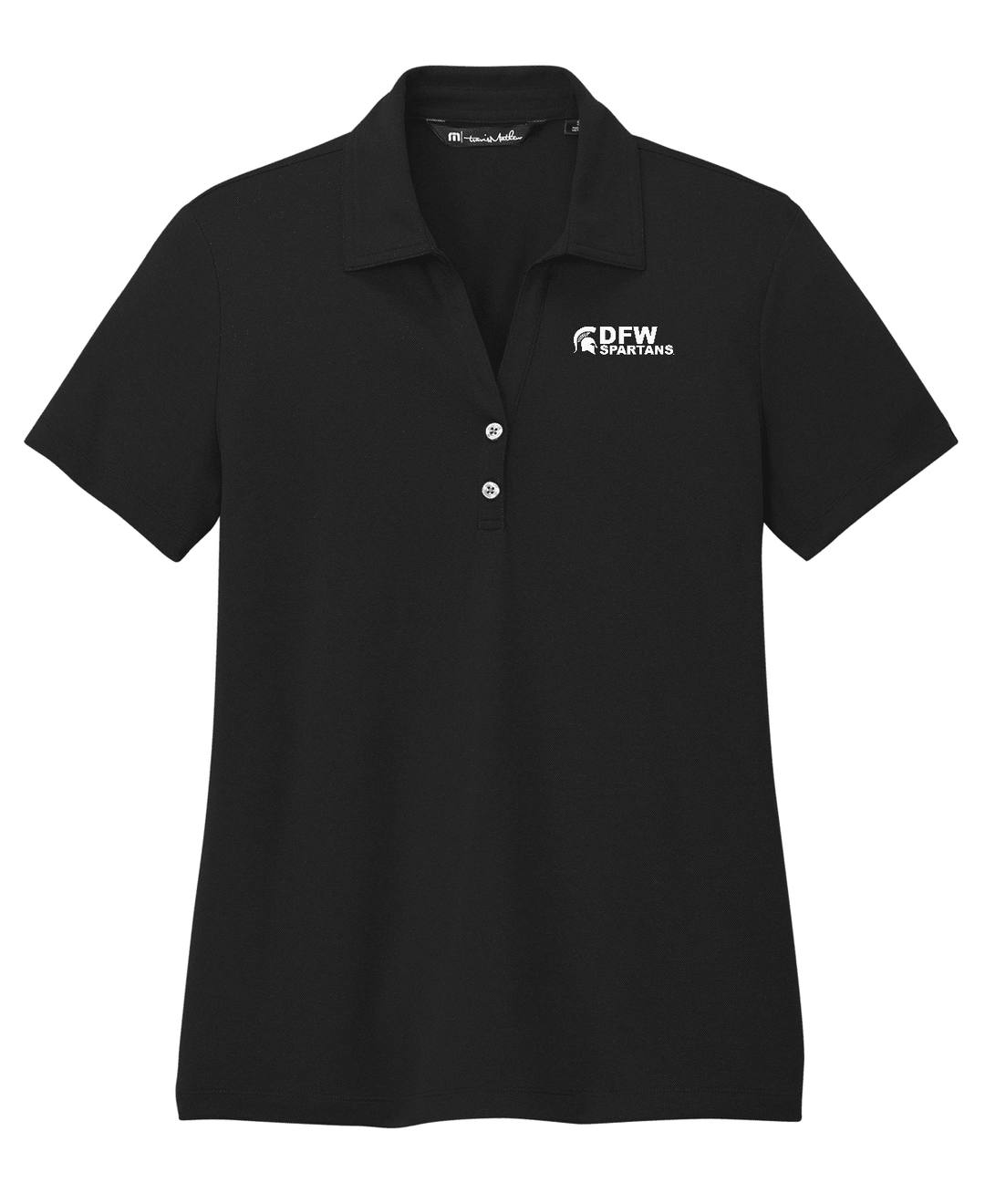 Black Michigan State Dallas-Fort Worth Spartans women's short sleeve polo shirt.