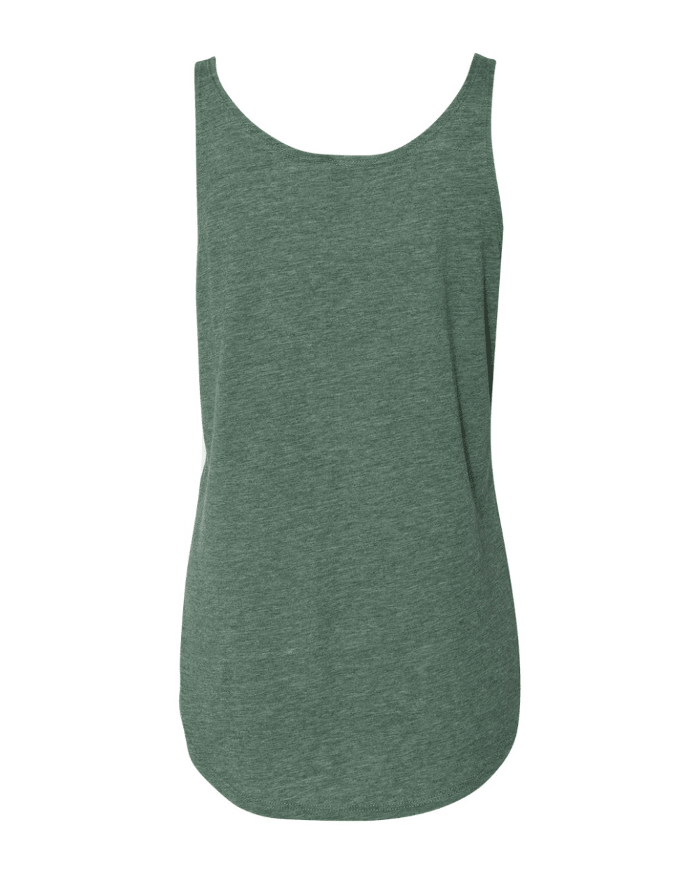 Backside of light green Michigan State Los Angeles Spartans women's tank top.