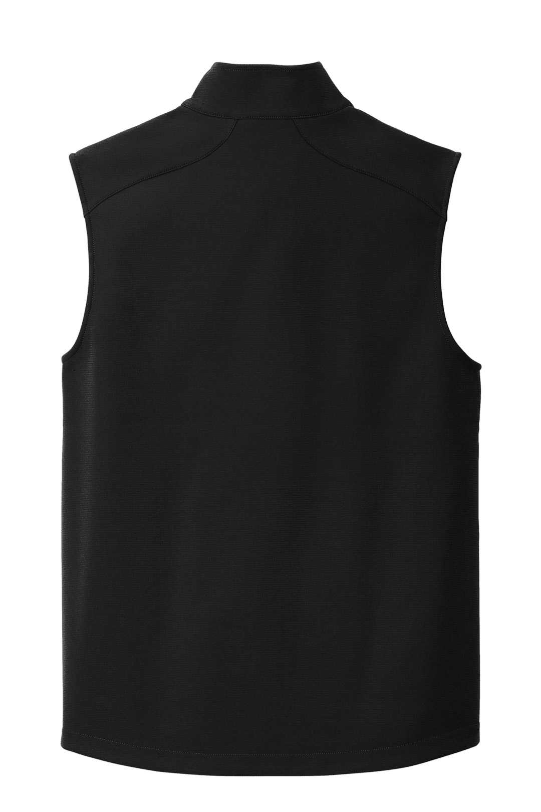 Backside of black Michigan State vest.