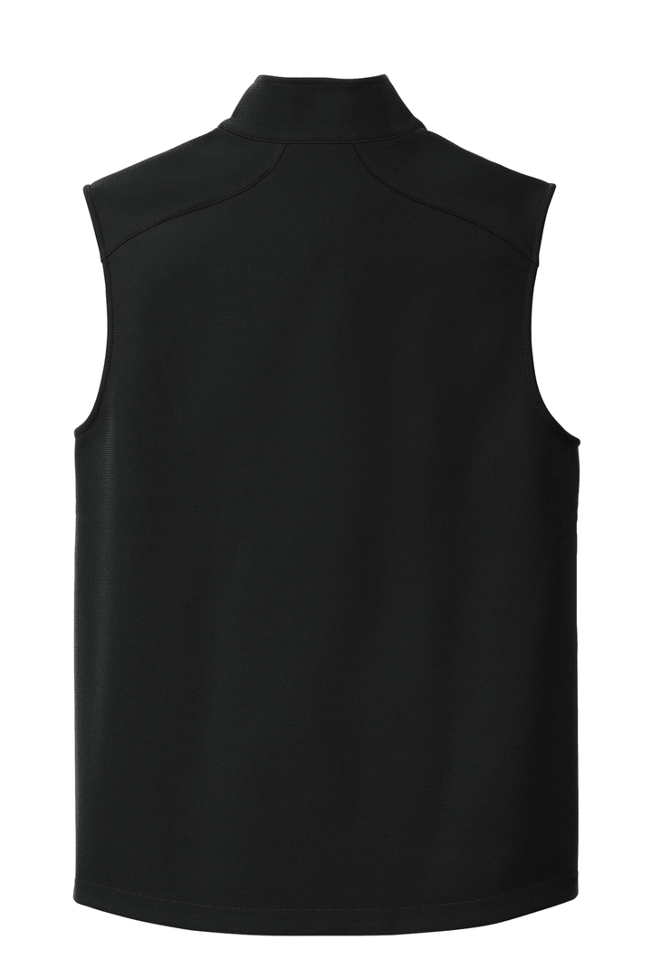 Backside of black Michigan State vest.