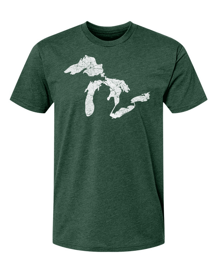 Green and White Great Lakes T-shirt