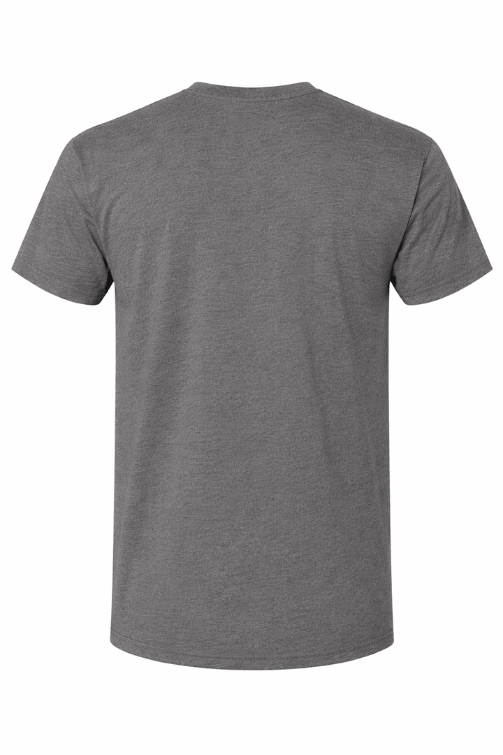 Backside of grey "The Hamster Cage" shirt.