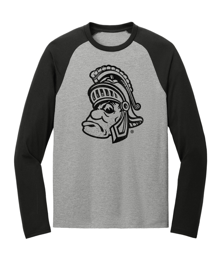 MSU Gruff Sparty Black and Grey Long Sleeve Shirt