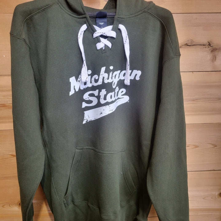 Green MSU hoodie with Michigan State Hockey Logo from Nudge Printing