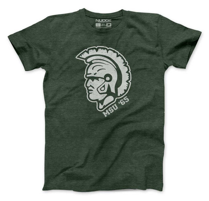 Michigan State University Vintage 1965 Spartan Football Helmet T-Shirt - Nudge Printing