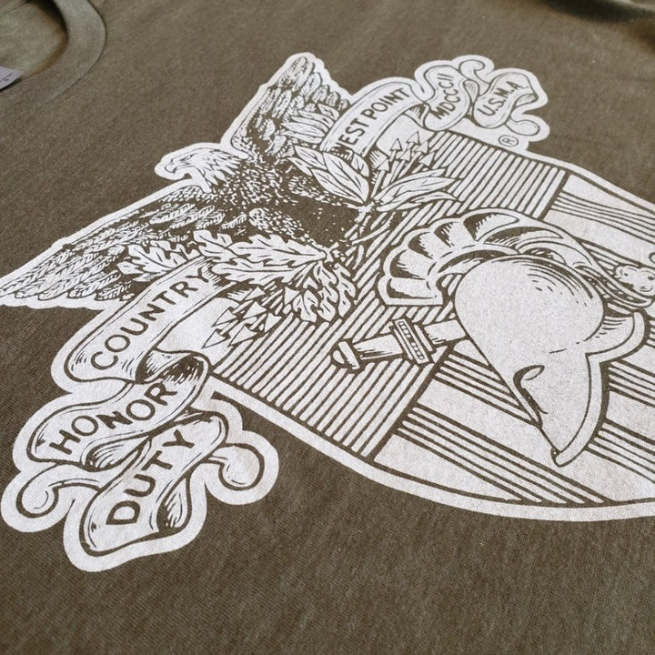 Vintage Shield Design on T-shirt for US Military