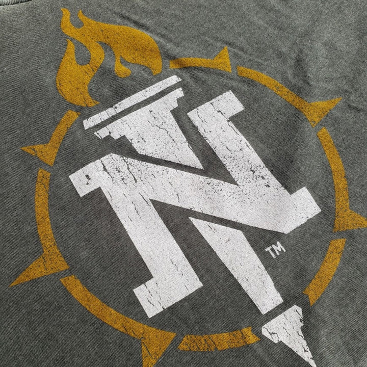 Northern Michigan University Wildcats Torch Logo Seal t-shirt green and yellow - Nudge Printing