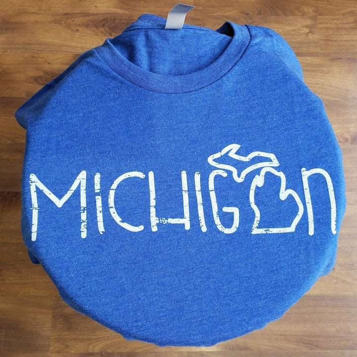 Michigan Doodle T-shirt (Royal Blue)