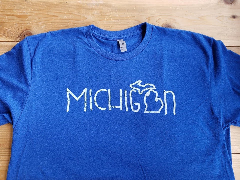 Michigan Doodle T-shirt (Royal Blue)