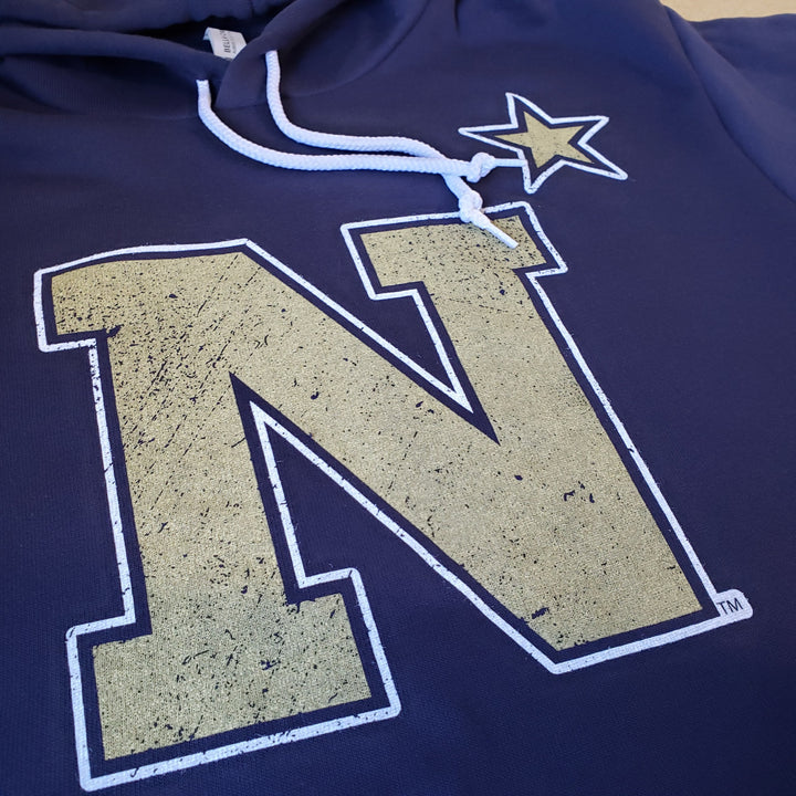 US Naval Academy Primary N* Logo Hoodie Sweatshirt - Nudge Printing