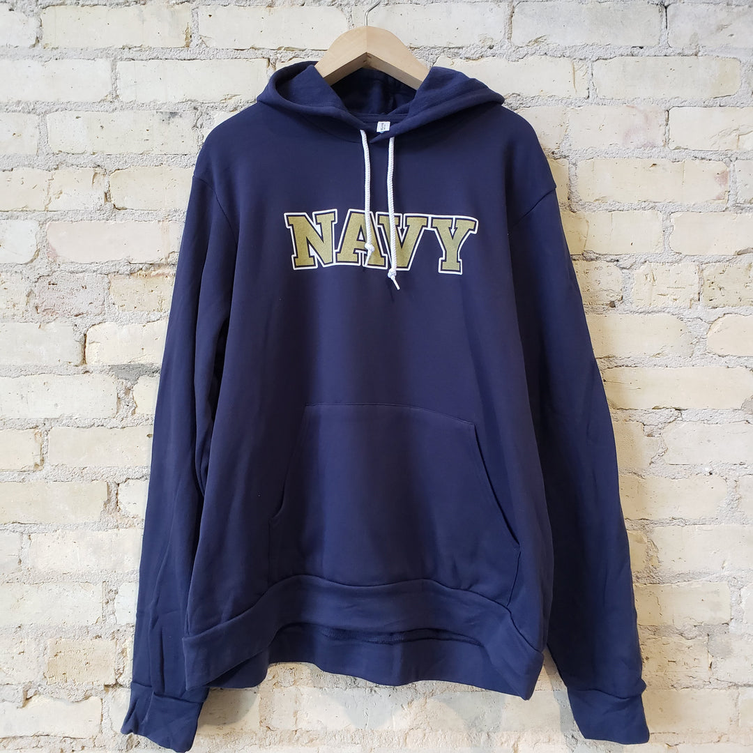 US Naval Academy Wordmark Block NAVY Logo Hoodie Sweatshirt