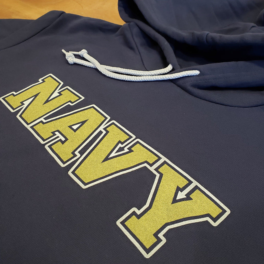 US Naval Academy Wordmark Block NAVY Logo Hoodie Sweatshirt
