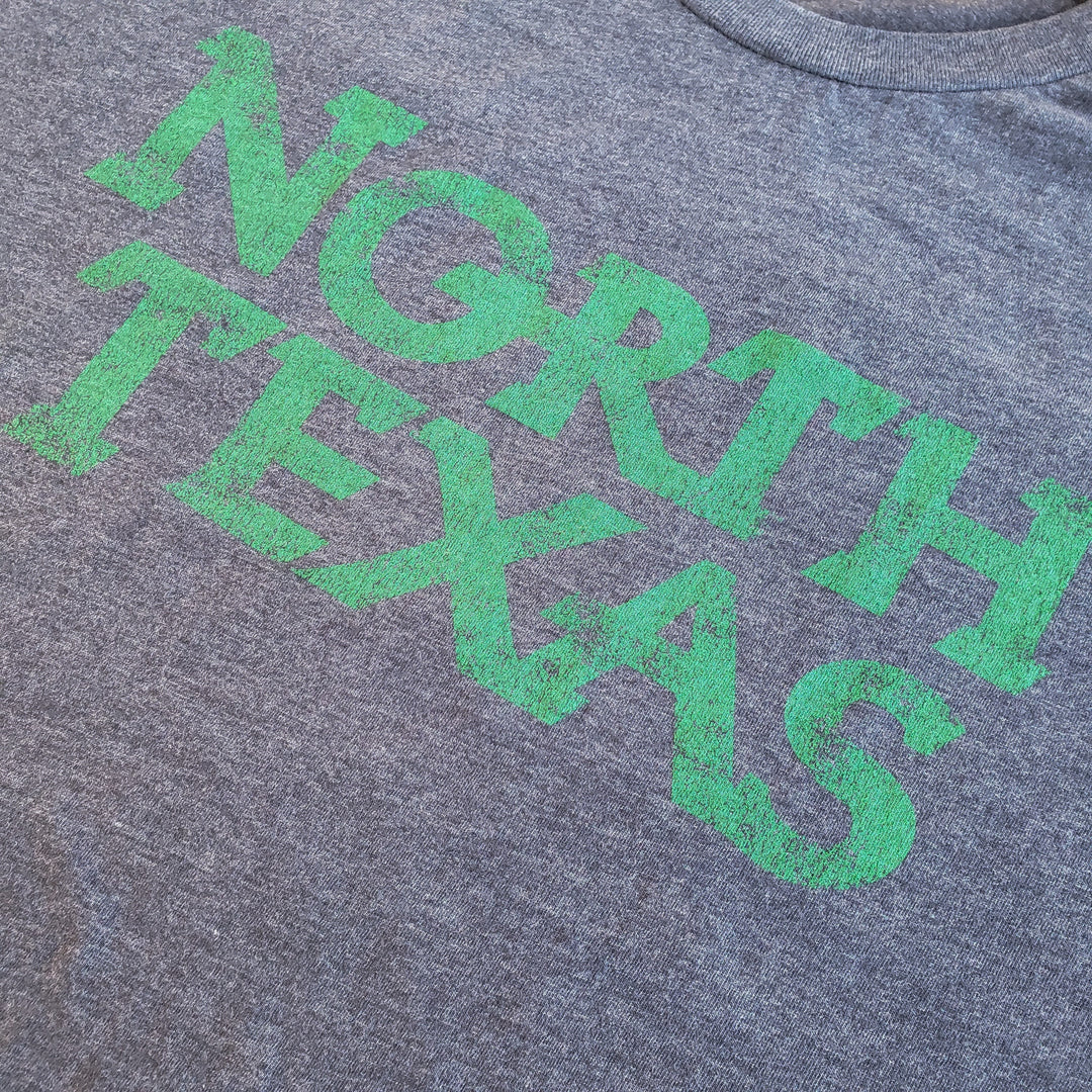 University of North Texas Mean Green 'North Texas' Wordmark Logo Unisex T-shirt (Charcoal)