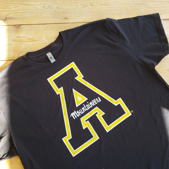 Appalachian State Block "A" Primary Logo With Cursive Mountaineers
