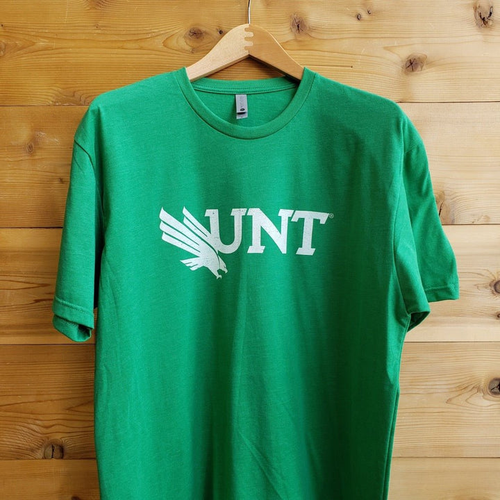 University of North Texas Mean Green Block UNT Logo Unisex T-shirt (Kelly)