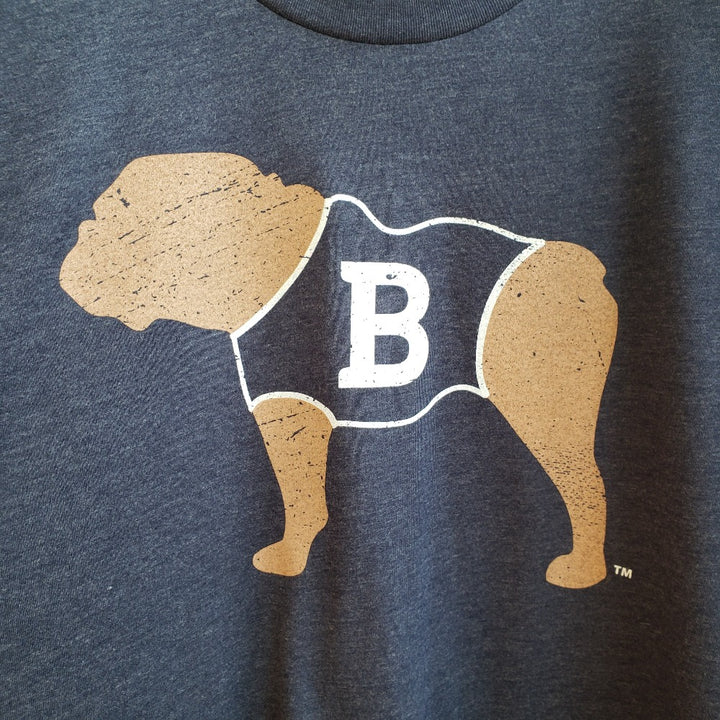 Butler University Blue the Bulldog Mascot on Soft T-shirt