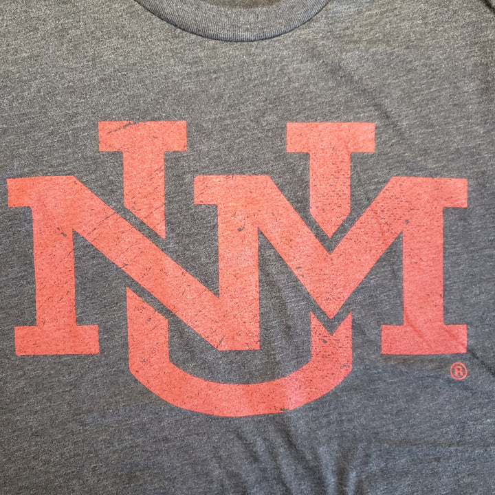 University of New Mexico Block UNM Unisex T-shirt (Charcoal)