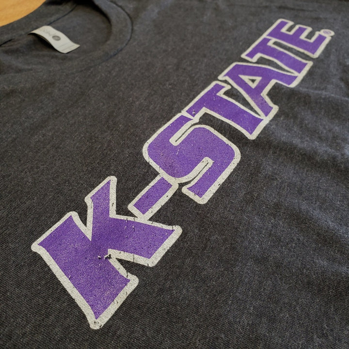 Close up of K-State Shirt from Nudge Printing