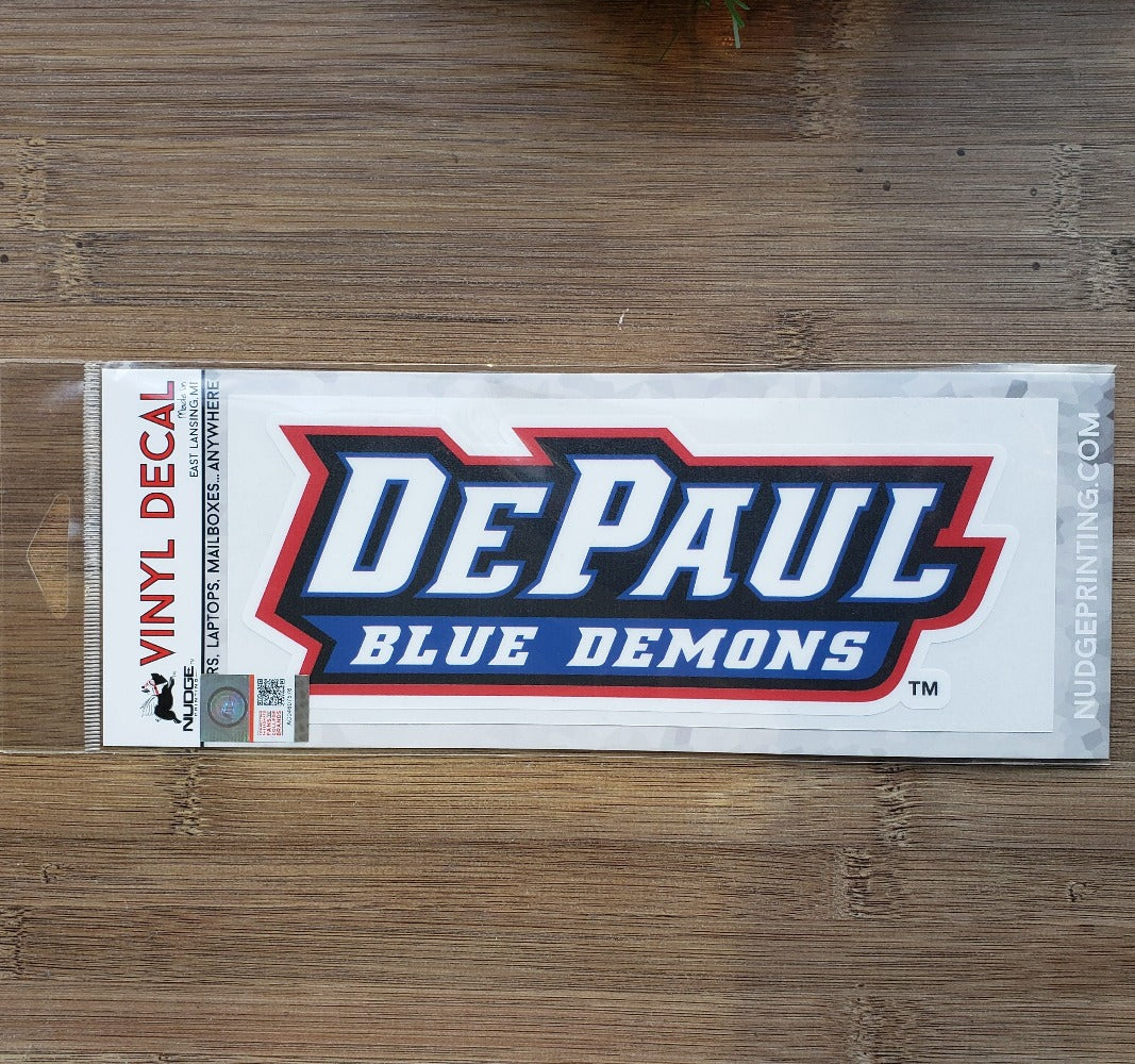 DePaul Blue Demons Decal for Car, Computer, and Water Bottle