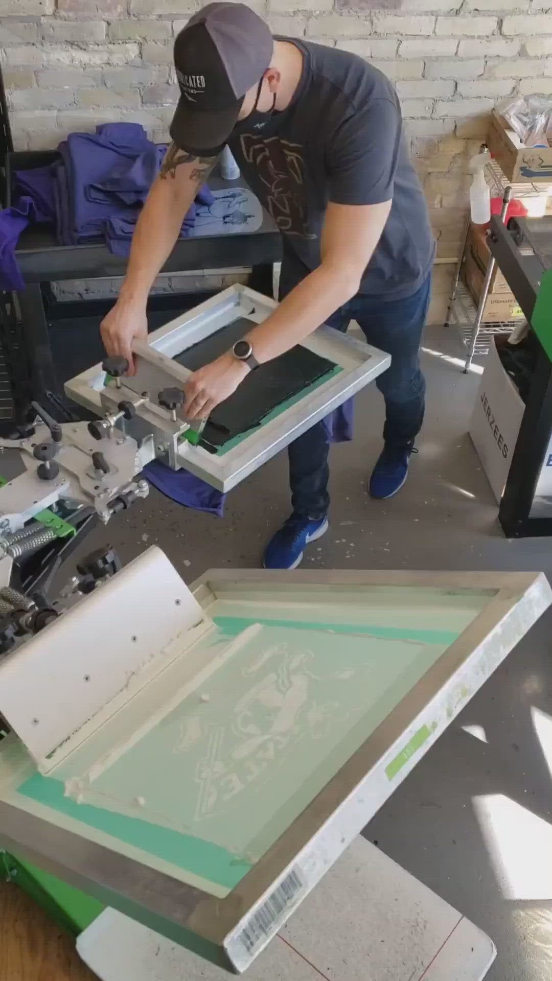 Video of Vintage Kansas State Shirt Being Printed