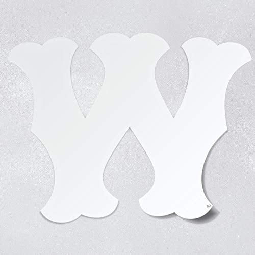 Western Michigan University Broncos White Block Vintage W Logo Cornhole Decal