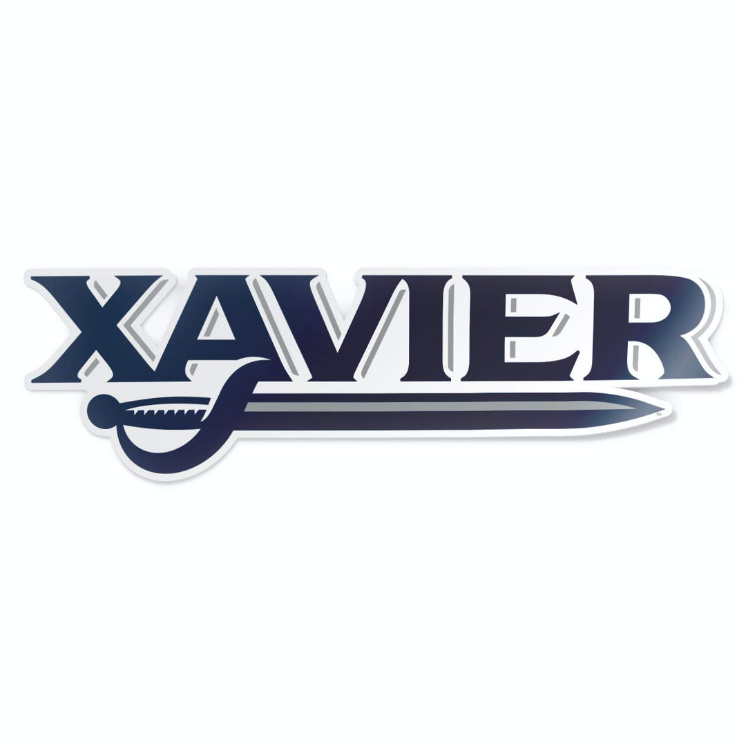 Xavier University Wordmark with Sword Car Decal - Nudge Printing